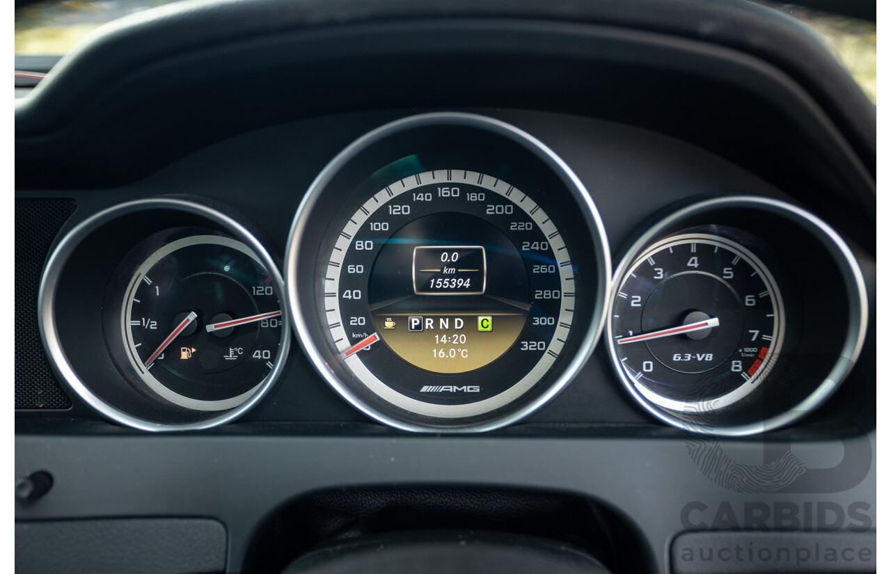 11/2011 Mercedes Benz C63 AMG W204 MY11 4d Sedan Magnetite Black Metallic V8 6.3L