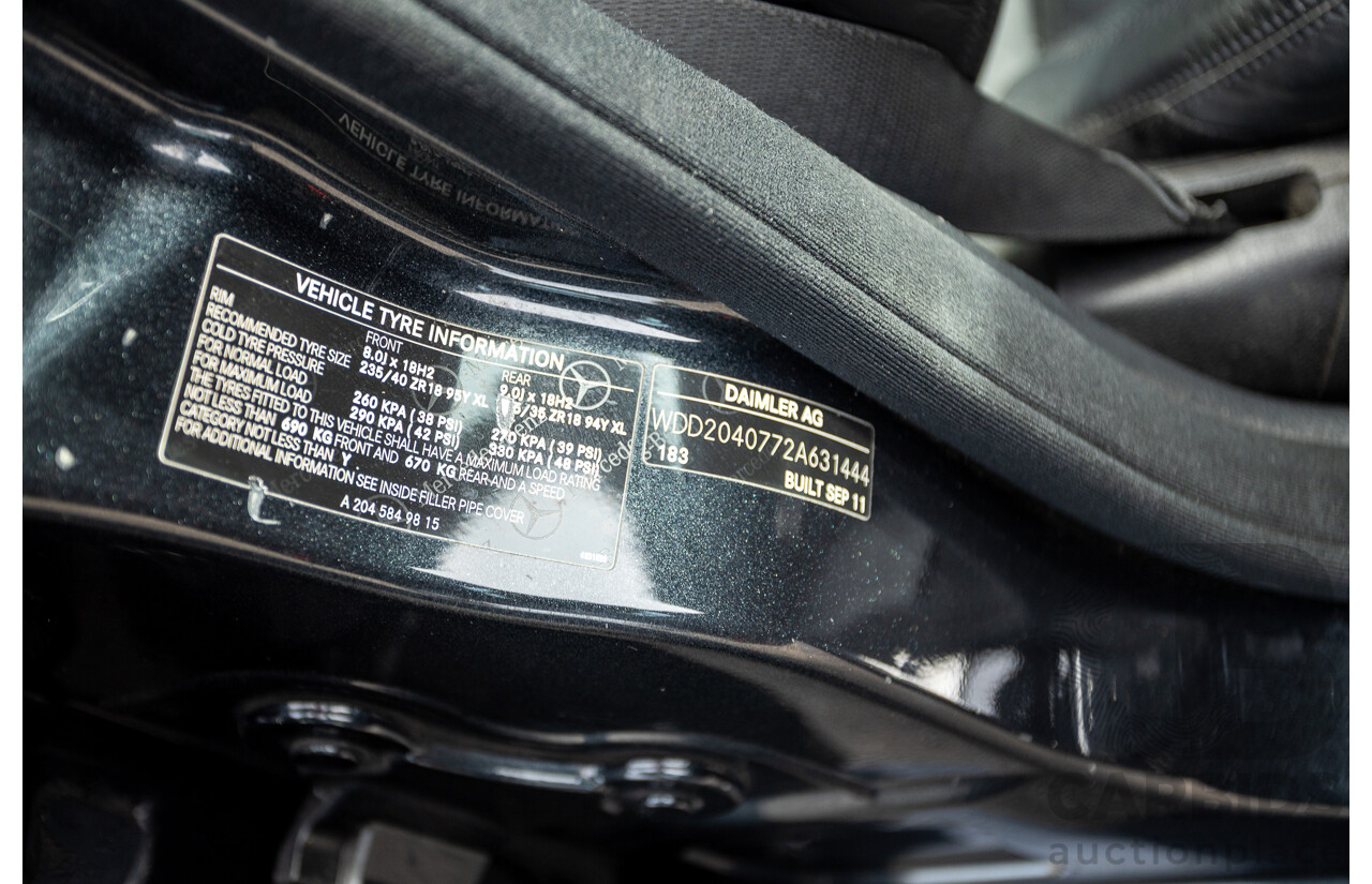 11/2011 Mercedes Benz C63 AMG W204 MY11 4d Sedan Magnetite Black Metallic V8 6.3L