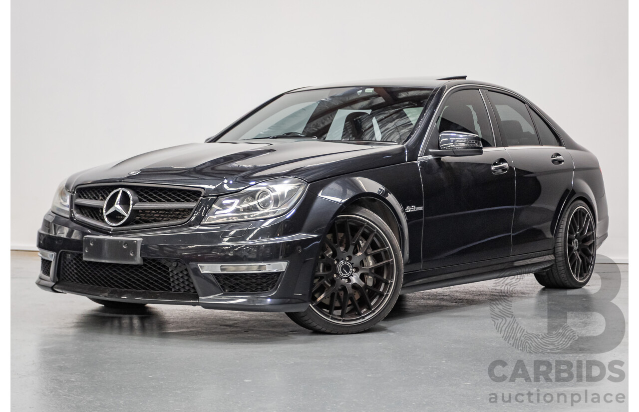 11/2011 Mercedes Benz C63 AMG W204 MY11 4d Sedan Magnetite Black Metallic V8 6.3L