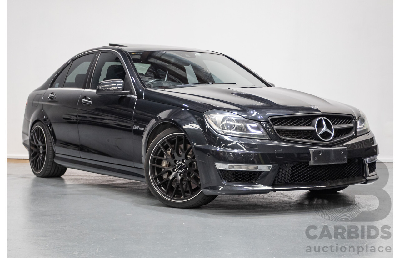 11/2011 Mercedes Benz C63 AMG W204 MY11 4d Sedan Magnetite Black Metallic V8 6.3L