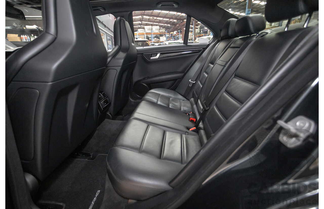 11/2011 Mercedes Benz C63 AMG W204 MY11 4d Sedan Magnetite Black Metallic V8 6.3L