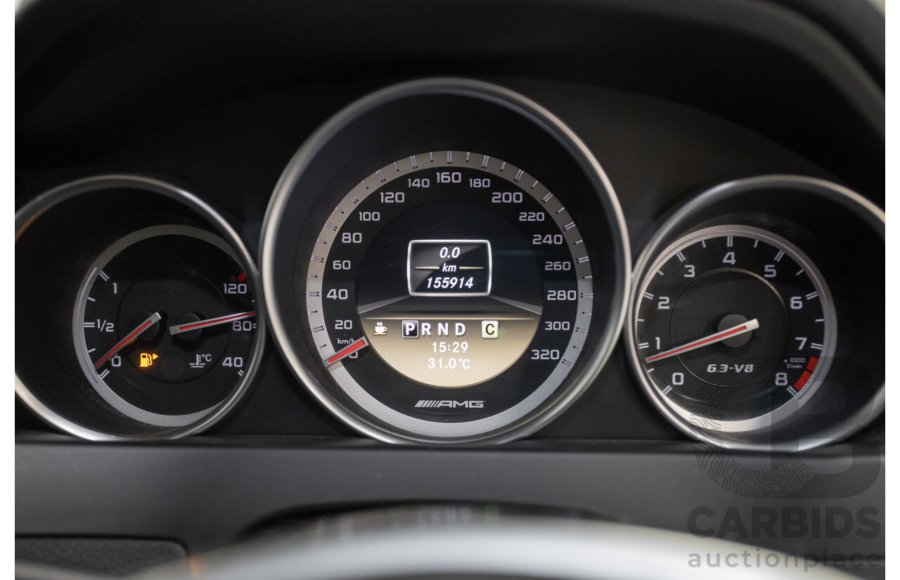 11/2011 Mercedes Benz C63 AMG W204 MY11 4d Sedan Magnetite Black Metallic V8 6.3L