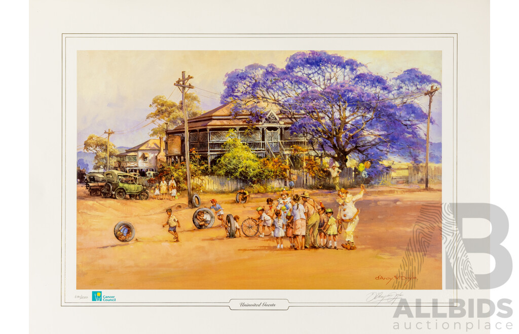 d'Arcy Doyle (20th Century, Australian, 1932-2001), Lost but Found & [5 More] (1994-95), Six Limited Editioned & Signed Prints After Originals, 64H x 87W cm (unframed) (6)