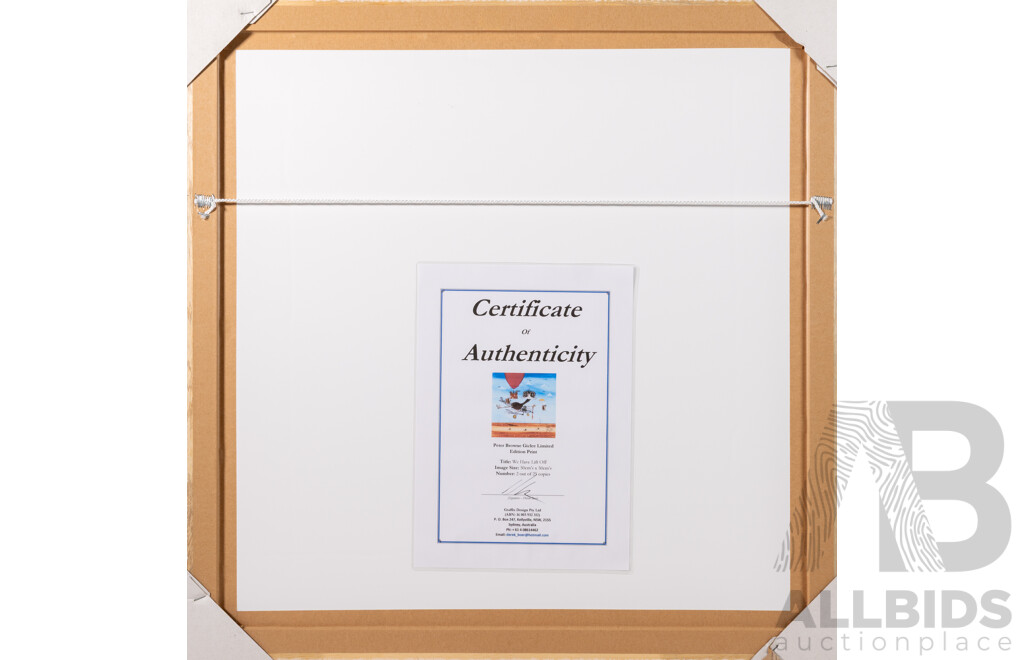 Peter Browne, (20th Century, Australian, 1947-), We Have Lift Off, Giclee Limited Edition Print, Hand Signed, 65 x 65 cm (frame)