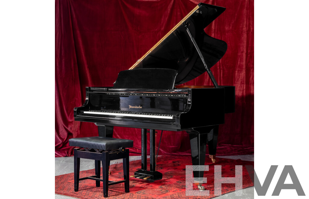 Vintage Bösendorfer Model 200 Grand Piano, Serial No. 34538, Austria, Circa 1982, with Adjustable Stool