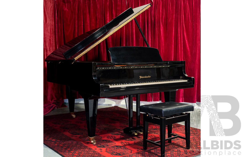 Vintage Bösendorfer Model 200 Grand Piano, Serial No. 34538, Austria, Circa 1981, with Adjustable Stool