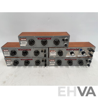 5x Lion Mount Decade Capacitor Boxes