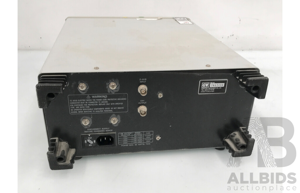 GW Instek (GOS-622G) Dual Channel Analog Oscilloscope