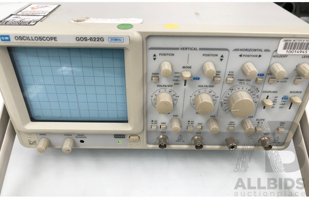 GW Instek (GOS 622G) Dual-Channel Analog Oscilloscope
