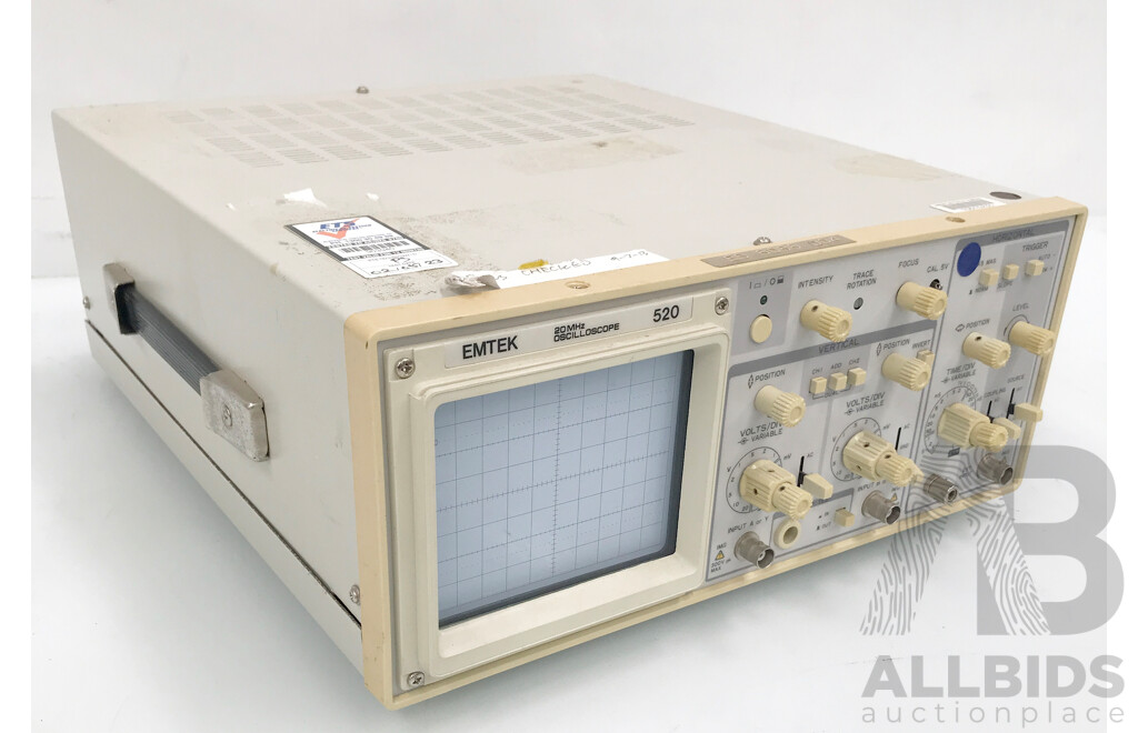 Emtek 520 Dual Channel 20MHz Oscilloscope