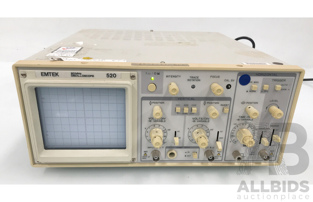 Emtek 520 Dual Channel 20MHz Oscilloscope
