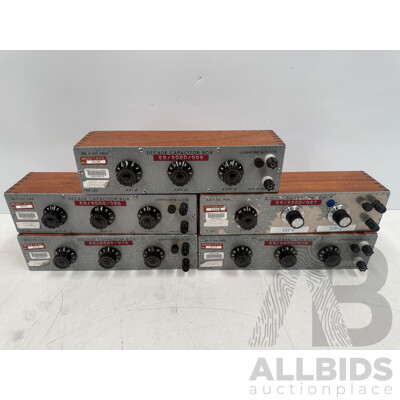 5x Lion Mount Decade Capacitor Boxes