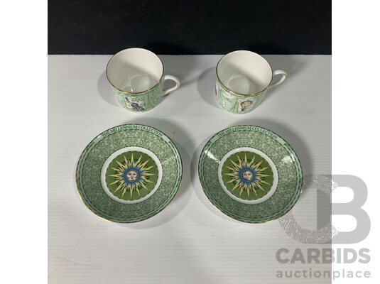 Pair of Wedgwood Millennium 1998 Cup and Saucer