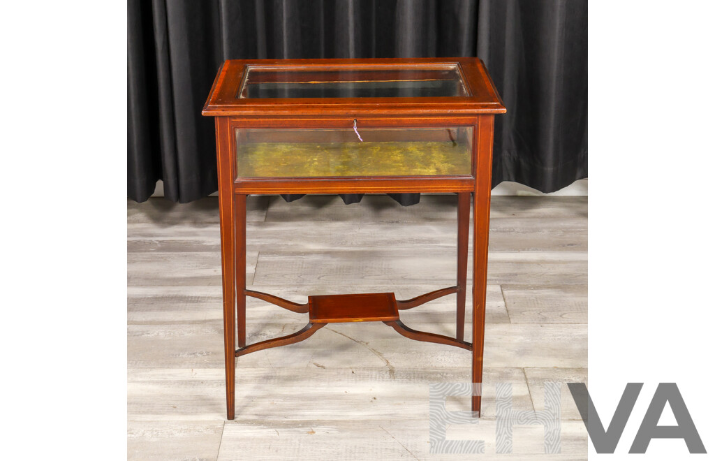 Edwardian Glass Top Display Table