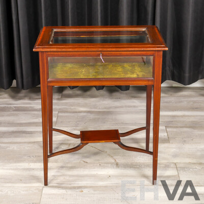 Edwardian Glass Top Display Table