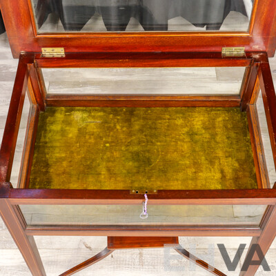 Edwardian Glass Top Display Table
