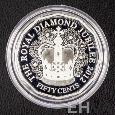 Australian RAM 2012 Silver Proof Fifty Cent Coin, Diamond Jubilee of the Accession of Queen Elizabeth II