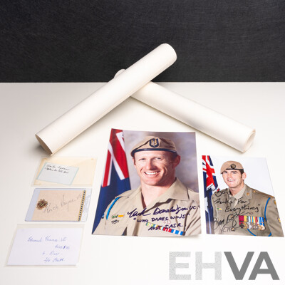 Collection of Nine Autographs From Victoria Cross Recipients