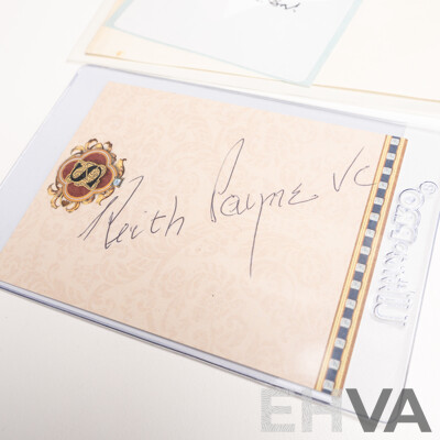 Collection of Nine Autographs From Victoria Cross Recipients