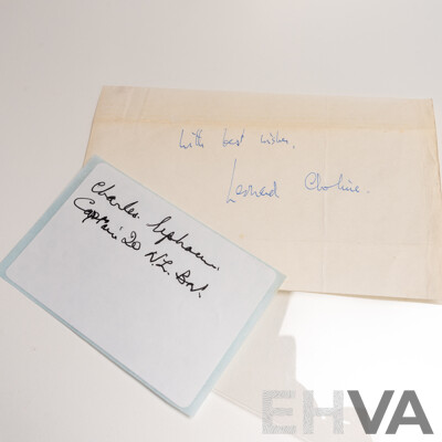 Collection of Nine Autographs From Victoria Cross Recipients