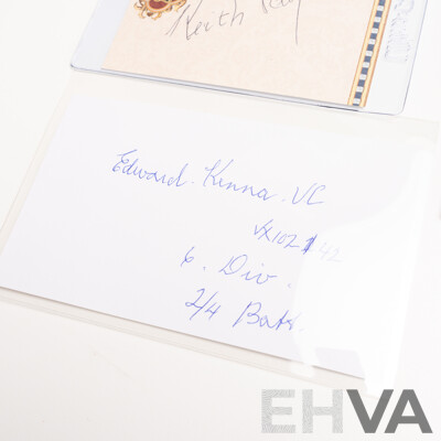 Collection of Nine Autographs From Victoria Cross Recipients