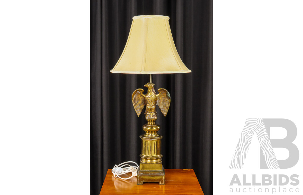 Vintage Brass Eagle Form Table Lamp