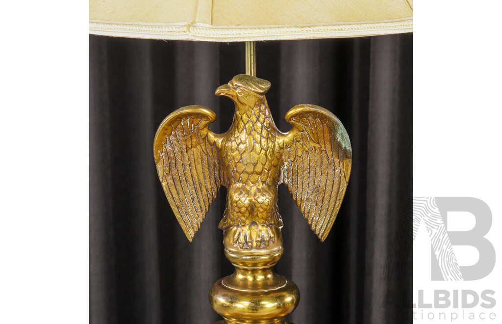 Vintage Brass Eagle Form Table Lamp