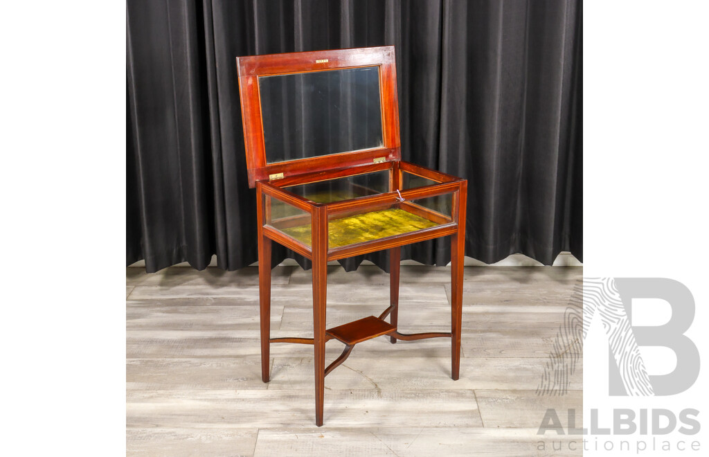 Edwardian Glass Top Display Table