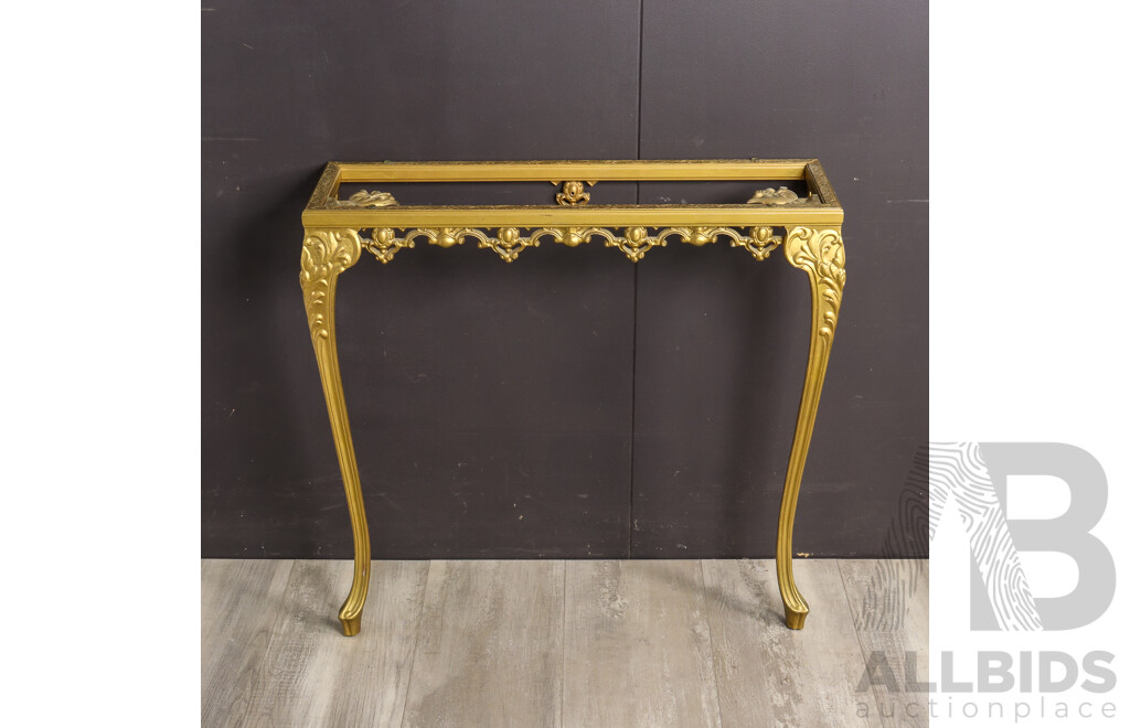 Vintage Brass Wall Mount Console Table