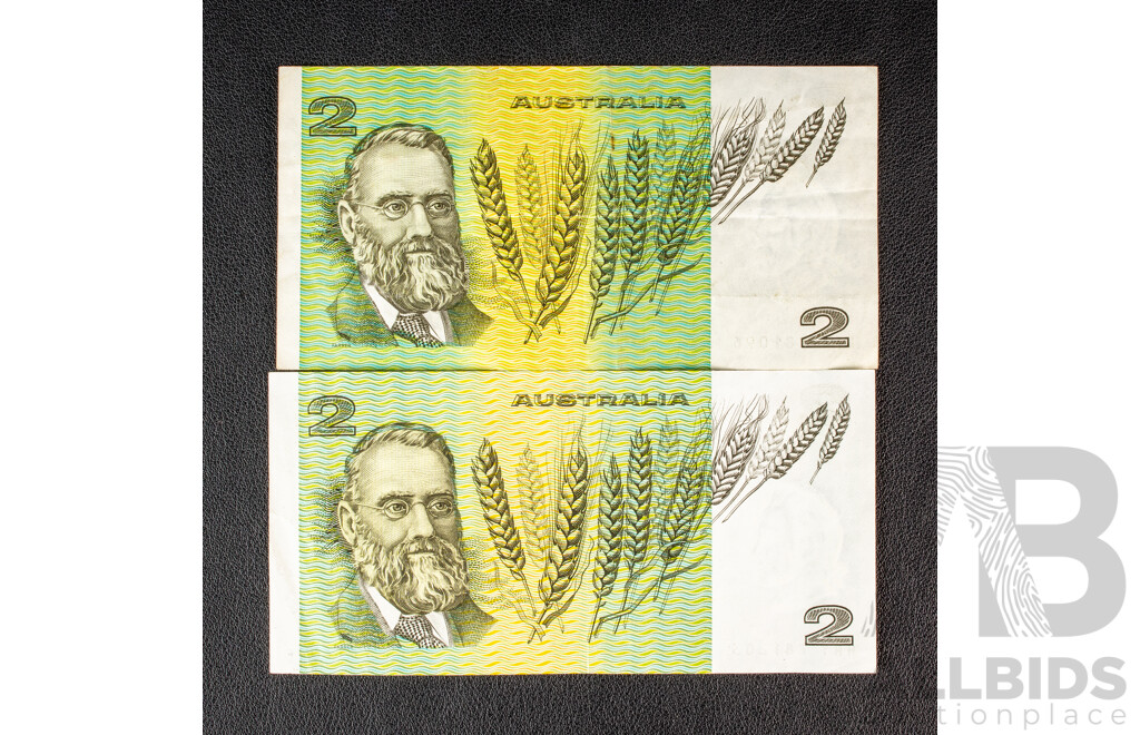 Collection of Australian Banknotes Including Four 1972 Five Dollar Notes Including 1972 Phillips/Wheeler R204, 1976 Knight/Wheeler R206a, Two 1997 Macfarlane/Evans, 1985 Two Dollars Johnston/Fraser R89...........