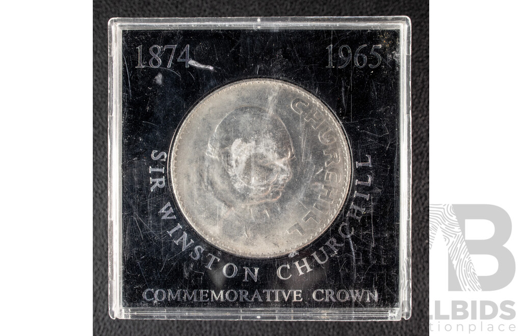 Coinage of Great Britain and Northern Ireland 1972, 1965 Winston Churchill Commemorative Crown, 1953 QE2 UNC Five Shillings, 1977 Souvenir Medal