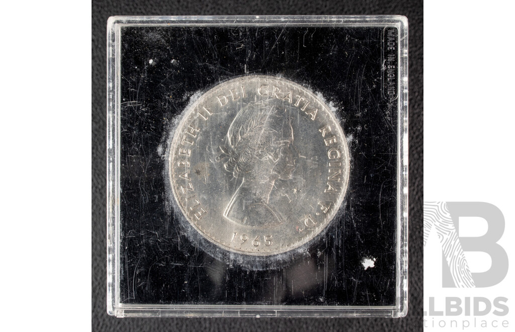 Coinage of Great Britain and Northern Ireland 1972, 1965 Winston Churchill Commemorative Crown, 1953 QE2 UNC Five Shillings, 1977 Souvenir Medal