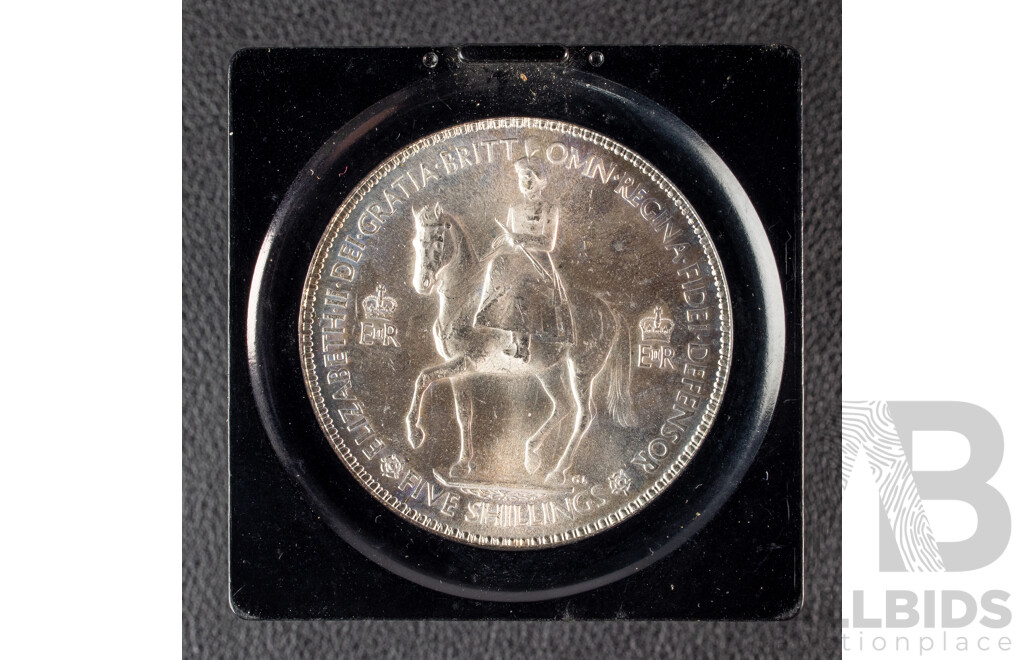 Coinage of Great Britain and Northern Ireland 1972, 1965 Winston Churchill Commemorative Crown, 1953 QE2 UNC Five Shillings, 1977 Souvenir Medal