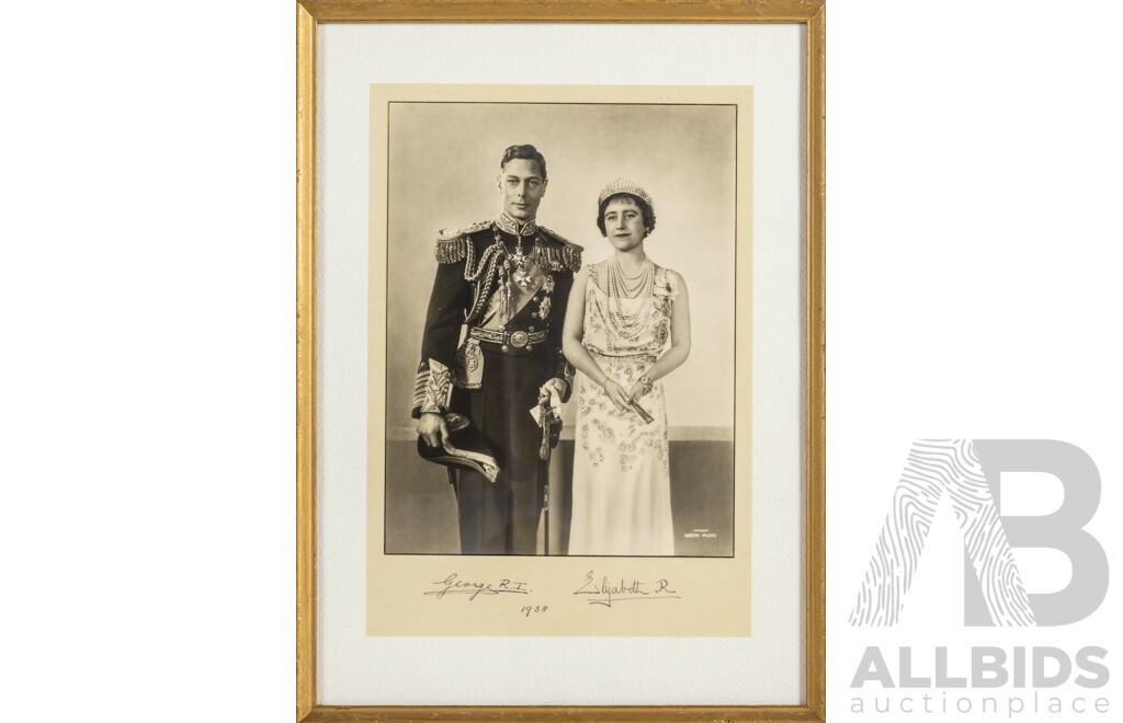 Dorothy Wilding (1893-1976) Signed Royal Presentation Portrait of King George VI & Queen Elizabeth (1938)