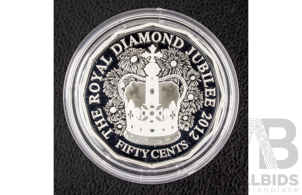 Australian RAM 2012 Silver Proof Fifty Cent Coin, Diamond Jubilee of the Accession of Queen Elizabeth II