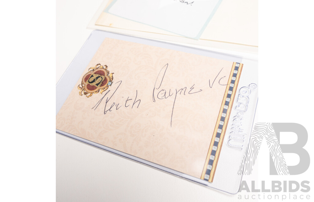 Collection of Nine Autographs From Victoria Cross Recipients