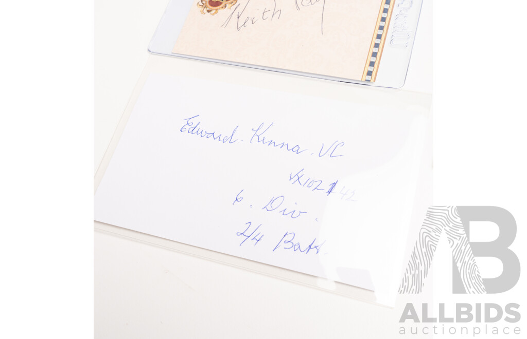 Collection of Nine Autographs From Victoria Cross Recipients