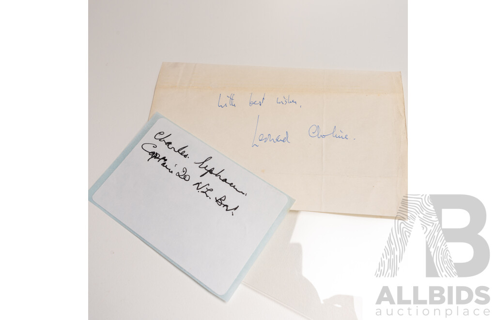 Collection of Nine Autographs From Victoria Cross Recipients