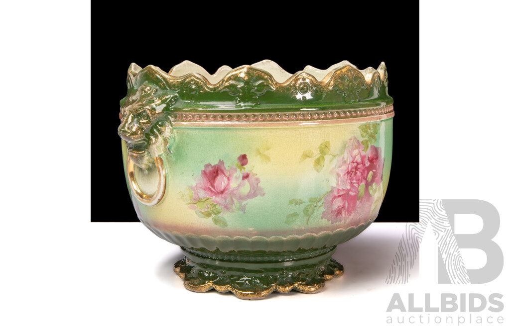 Vintage English Porcelain Hand Painted Jardiniere