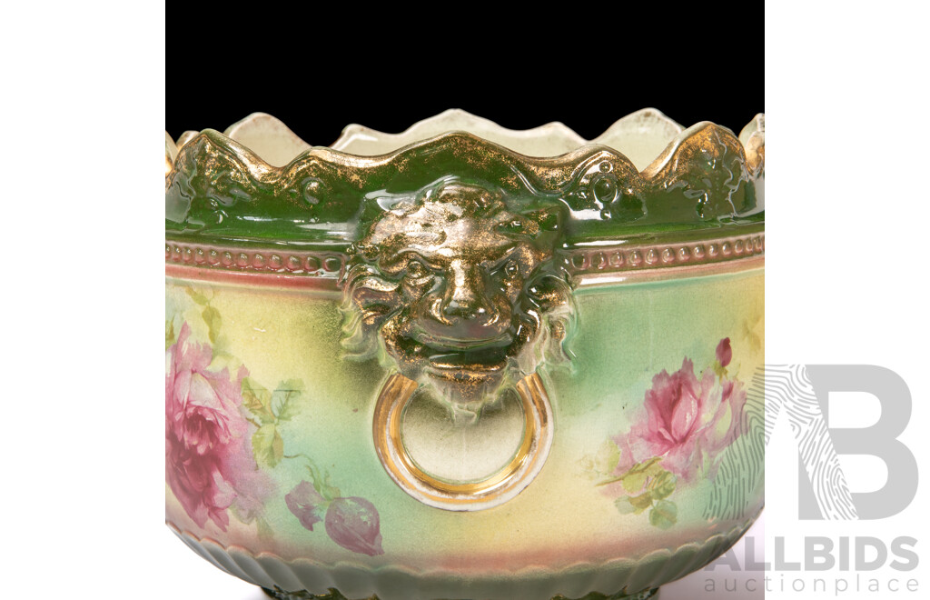 Vintage English Porcelain Hand Painted Jardiniere