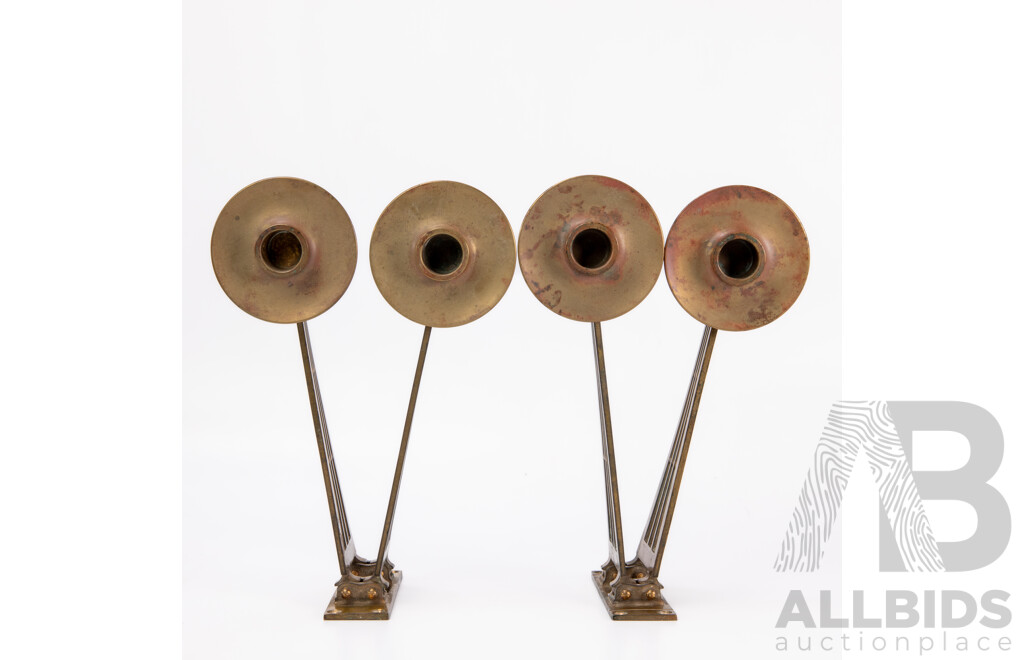 Pair of Vintage Brass Piano Sconces