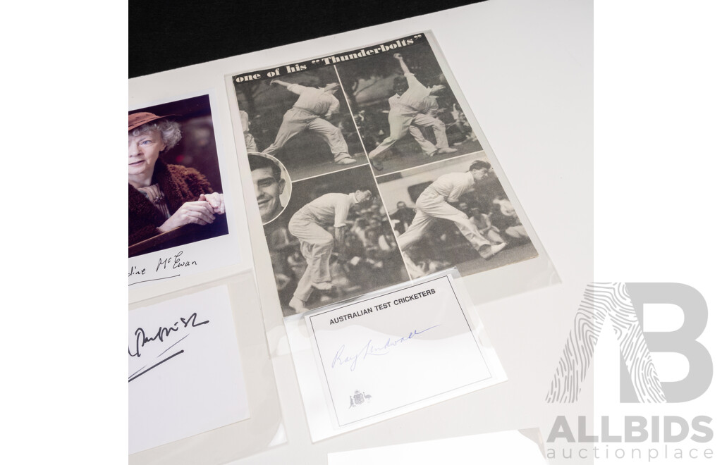 Stars of Stage & Screen Collection of Nine Autographs/Signatures