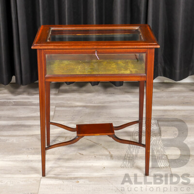 Edwardian Glass Top Display Table