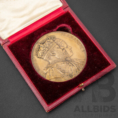 Geelong Fire Brigade Jubilee 1904 Medallion Presented to Thomas Wright. Esq
