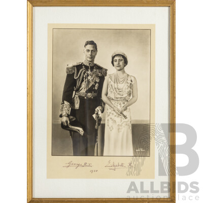 Dorothy Wilding (1893-1976) Signed Royal Presentation Portrait of King George VI & Queen Elizabeth (1938)