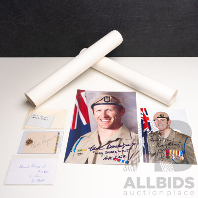 Collection of Nine Autographs From Victoria Cross Recipients