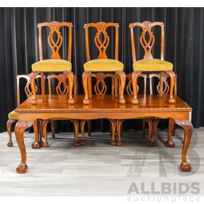 Hepplewhite Style Nine Piece Dining Setting