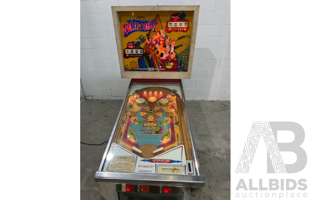 GOTTLIEB's 2-Player ROLLER COASTER Pinball Machine 1971