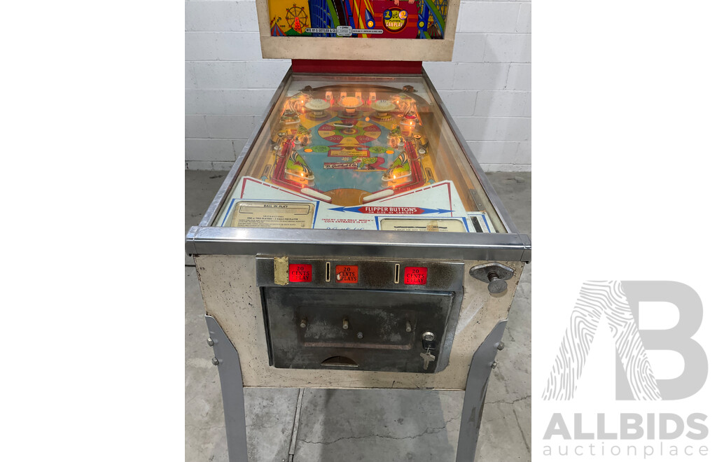 GOTTLIEB's 2-Player ROLLER COASTER Pinball Machine 1971