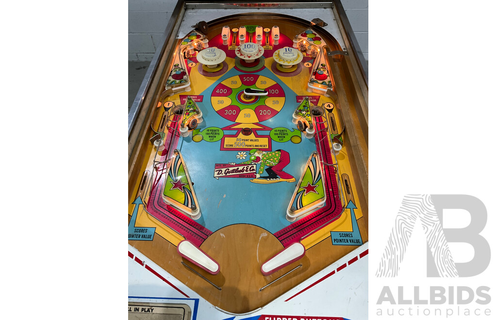 GOTTLIEB's 2-Player ROLLER COASTER Pinball Machine 1971